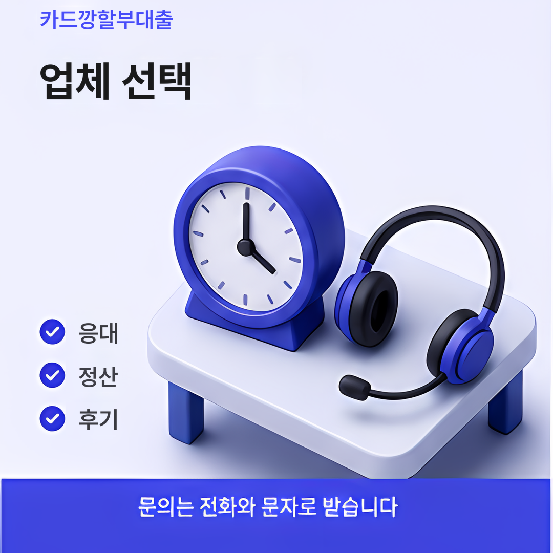 다음머니 카드깡할부대출 업체 선택 안내 이미지